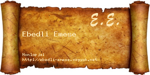 Ebedli Emese névjegykártya