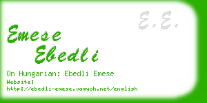 emese ebedli business card